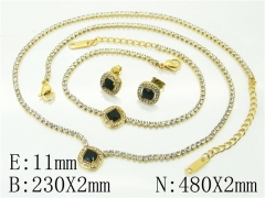 HY Wholesale Jewelry 316L Stainless Steel Earrings Necklace Jewelry Set-HY59S2412IIL