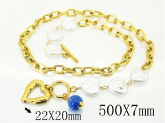 HY Wholesale Necklaces Stainless Steel 316L Jewelry Necklaces-HY21N0166HOC