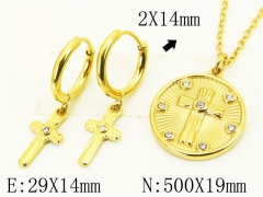 HY Wholesale Jewelry 316L Stainless Steel Earrings Necklace Jewelry Set-HY06S1101HLV