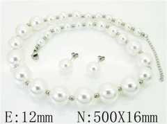 HY Wholesale Jewelry 316L Stainless Steel Earrings Necklace Jewelry Set-HY59S2405HAA