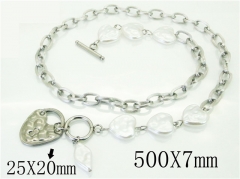 HY Wholesale Necklaces Stainless Steel 316L Jewelry Necklaces-HY21N0157HMT