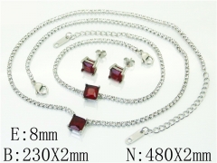 HY Wholesale Jewelry 316L Stainless Steel Earrings Necklace Jewelry Set-HY59S2466IXL