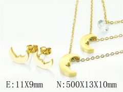 HY Wholesale Jewelry 316L Stainless Steel Earrings Necklace Jewelry Set-HY57S0099NT
