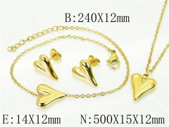 HY Wholesale Jewelry 316L Stainless Steel Earrings Necklace Jewelry Set-HY59S2396HFF