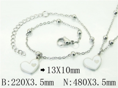 HY Wholesale Stainless Steel 316L Necklaces Bracelets Sets-HY91S1423HVV
