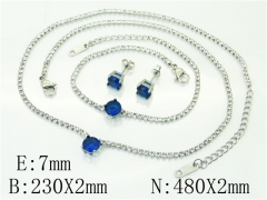 HY Wholesale Jewelry 316L Stainless Steel Earrings Necklace Jewelry Set-HY59S2473IWL