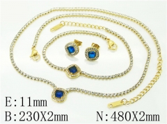 HY Wholesale Jewelry 316L Stainless Steel Earrings Necklace Jewelry Set-HY59S2413I2L