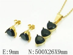 HY Wholesale Jewelry 316L Stainless Steel Earrings Necklace Jewelry Set-HY59S2400HID