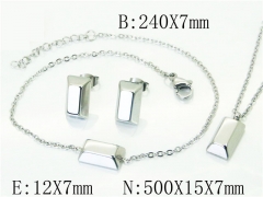 HY Wholesale Jewelry 316L Stainless Steel Earrings Necklace Jewelry Set-HY59S2394PQ