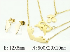HY Wholesale Jewelry 316L Stainless Steel Earrings Necklace Jewelry Set-HY57S0101NC