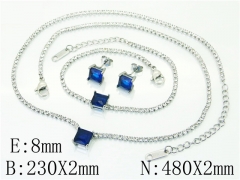HY Wholesale Jewelry 316L Stainless Steel Earrings Necklace Jewelry Set-HY59S2465IWL