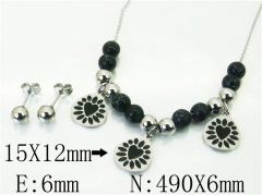 HY Wholesale Jewelry 316L Stainless Steel Earrings Necklace Jewelry Set-HY91S1370HHA