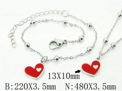 HY Wholesale Stainless Steel 316L Necklaces Bracelets Sets-HY91S1424HXX
