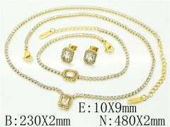 HY Wholesale Jewelry 316L Stainless Steel Earrings Necklace Jewelry Set-HY59S2419IIL