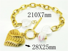 HY Wholesale Bracelets 316L Stainless Steel Jewelry Bracelets-HY21B0533HMY