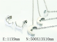 HY Wholesale Jewelry 316L Stainless Steel Earrings Necklace Jewelry Set-HY57S0098MW
