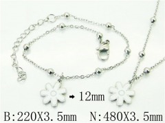 HY Wholesale Stainless Steel 316L Necklaces Bracelets Sets-HY91S1411HGG