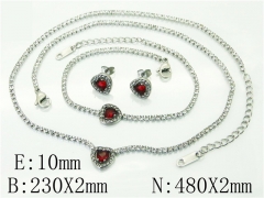 HY Wholesale Jewelry 316L Stainless Steel Earrings Necklace Jewelry Set-HY59S2426ICL