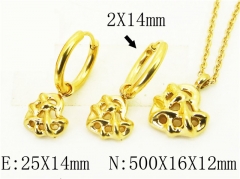 HY Wholesale Jewelry 316L Stainless Steel Earrings Necklace Jewelry Set-HY06S1107HLF