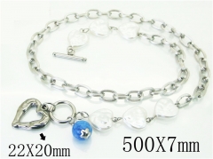 HY Wholesale Necklaces Stainless Steel 316L Jewelry Necklaces-HY21N0153HMV