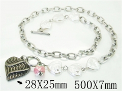 HY Wholesale Necklaces Stainless Steel 316L Jewelry Necklaces-HY21N0148HMW