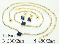 HY Wholesale Jewelry 316L Stainless Steel Earrings Necklace Jewelry Set-HY59S2469IIL