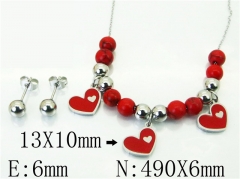 HY Wholesale Jewelry 316L Stainless Steel Earrings Necklace Jewelry Set-HY91S1381HHS