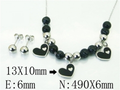 HY Wholesale Jewelry 316L Stainless Steel Earrings Necklace Jewelry Set-HY91S1374HHV