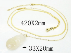 HY Wholesale Necklaces Stainless Steel 316L Jewelry Necklaces-HY92N0466HMR