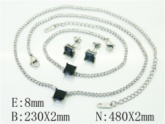 HY Wholesale Jewelry 316L Stainless Steel Earrings Necklace Jewelry Set-HY59S2464ISL
