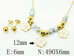 HY Wholesale Jewelry 316L Stainless Steel Earrings Necklace Jewelry Set-HY91S1403HJS