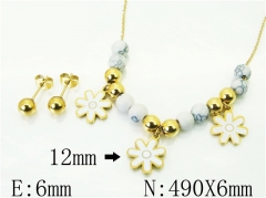 HY Wholesale Jewelry 316L Stainless Steel Earrings Necklace Jewelry Set-HY91S1406HJA