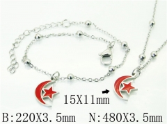 HY Wholesale Stainless Steel 316L Necklaces Bracelets Sets-HY91S1430HUU