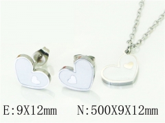HY Wholesale Jewelry 316L Stainless Steel Earrings Necklace Jewelry Set-HY91S1483NZ