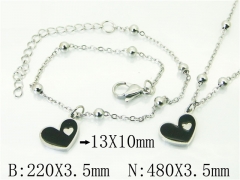 HY Wholesale Stainless Steel 316L Necklaces Bracelets Sets-HY91S1422HFF