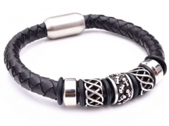 HY Wholesale Leather Bracelets Jewelry Popular Leather Bracelets-HY0143B0219