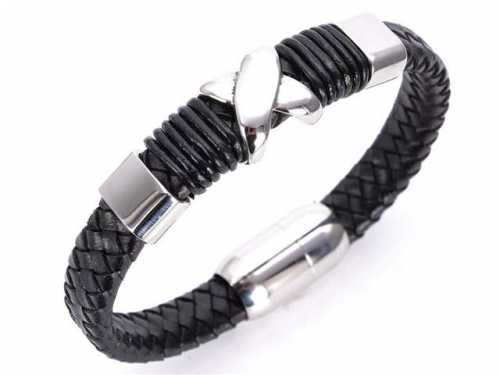 HY Wholesale Leather Bracelets Jewelry Popular Leather Bracelets-HY0143B0211