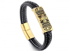 HY Wholesale Leather Bracelets Jewelry Popular Leather Bracelets-HY0143B0240