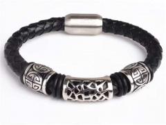 HY Wholesale Leather Bracelets Jewelry Popular Leather Bracelets-HY0143B0216