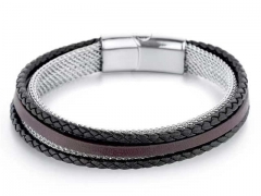 HY Wholesale Leather Bracelets Jewelry Popular Leather Bracelets-HY0143B0156