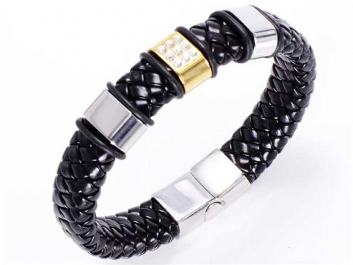 HY Wholesale Leather Bracelets Jewelry Popular Leather Bracelets-HY0143B0205