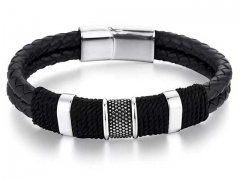 HY Wholesale Leather Bracelets Jewelry Popular Leather Bracelets-HY0143B0221