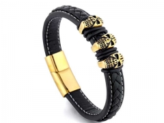 HY Wholesale Leather Bracelets Jewelry Popular Leather Bracelets-HY0143B0199