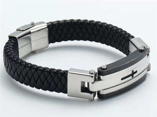 HY Wholesale Leather Bracelets Jewelry Popular Leather Bracelets-HY0143B0132