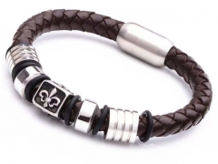 HY Wholesale Leather Bracelets Jewelry Popular Leather Bracelets-HY0143B0220