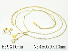 HY Wholesale Jewelry 316L Stainless Steel Earrings Necklace Jewelry Set-HY71S0095OL