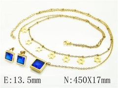 HY Wholesale Jewelry 316L Stainless Steel Earrings Necklace Jewelry Set-HY71S0089HAL