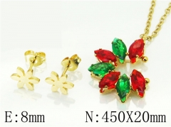 HY Wholesale Jewelry 316L Stainless Steel Earrings Necklace Jewelry Set-HY71S0012NLW