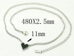 HY Wholesale Necklaces Stainless Steel 316L Jewelry Necklaces-HY59N0371HSS