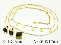 HY Wholesale Jewelry 316L Stainless Steel Earrings Necklace Jewelry Set-HY71S0090HWL